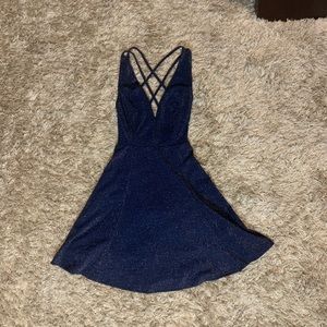 NWT LULUS SPARKLY DARK BLUE DRESS